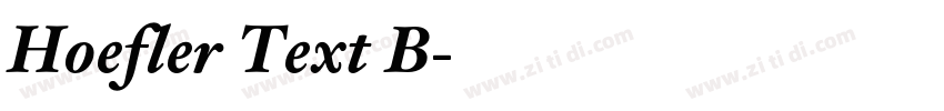 Hoefler Text B字体转换